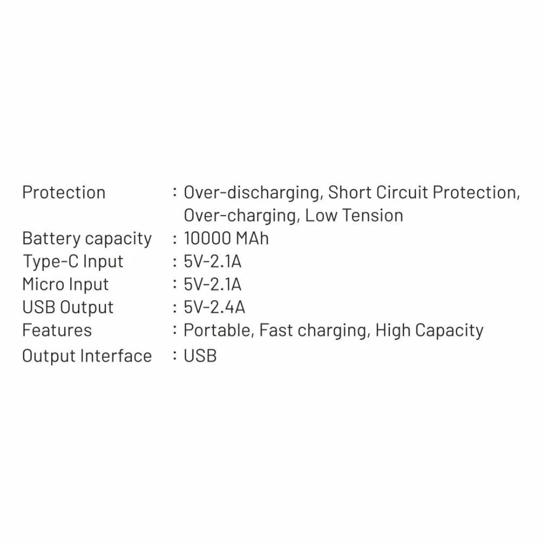 PB-01, 10000 MAH Power Bank
