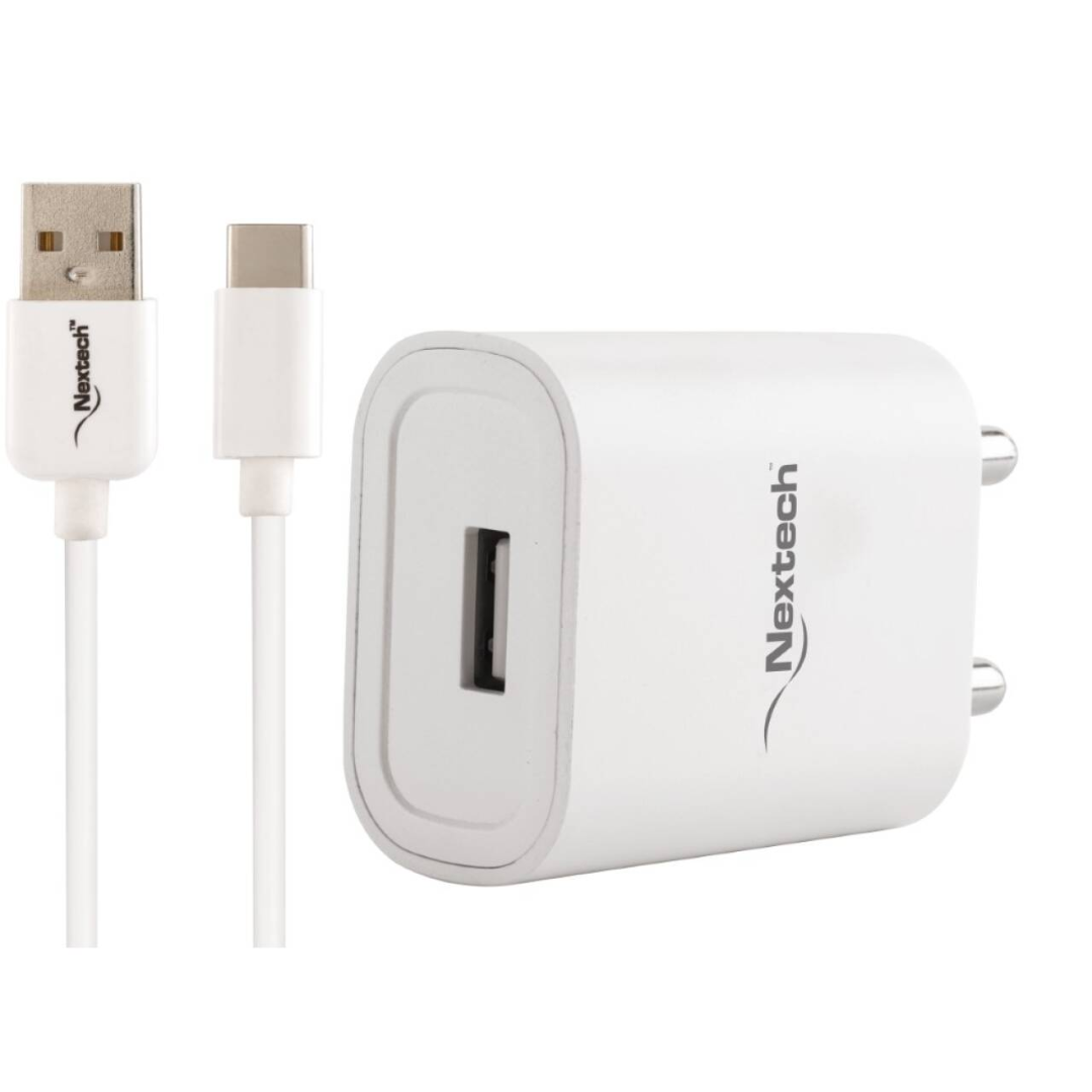 SINGLE USB 2.4A (TRAVEL CHARGER WITH USB-C CABLE)